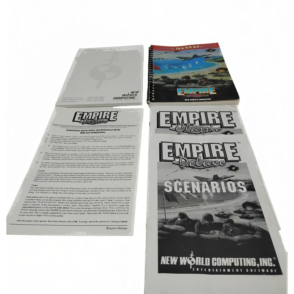 1993 New World Computing Empire Deluxe PC Big Box Strategy Game DOS Wargame Rare